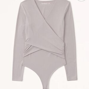 Abercrombie Soft AF Bodysuit Taupe Small NWT